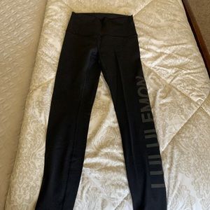 Lululemon wunder under 7/8th reflective blk size4